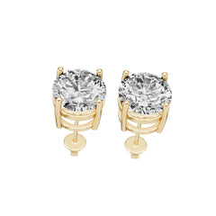 Platinum Semi Mount Earrings Setting Round Ro 5x5mm Syz Jewelry