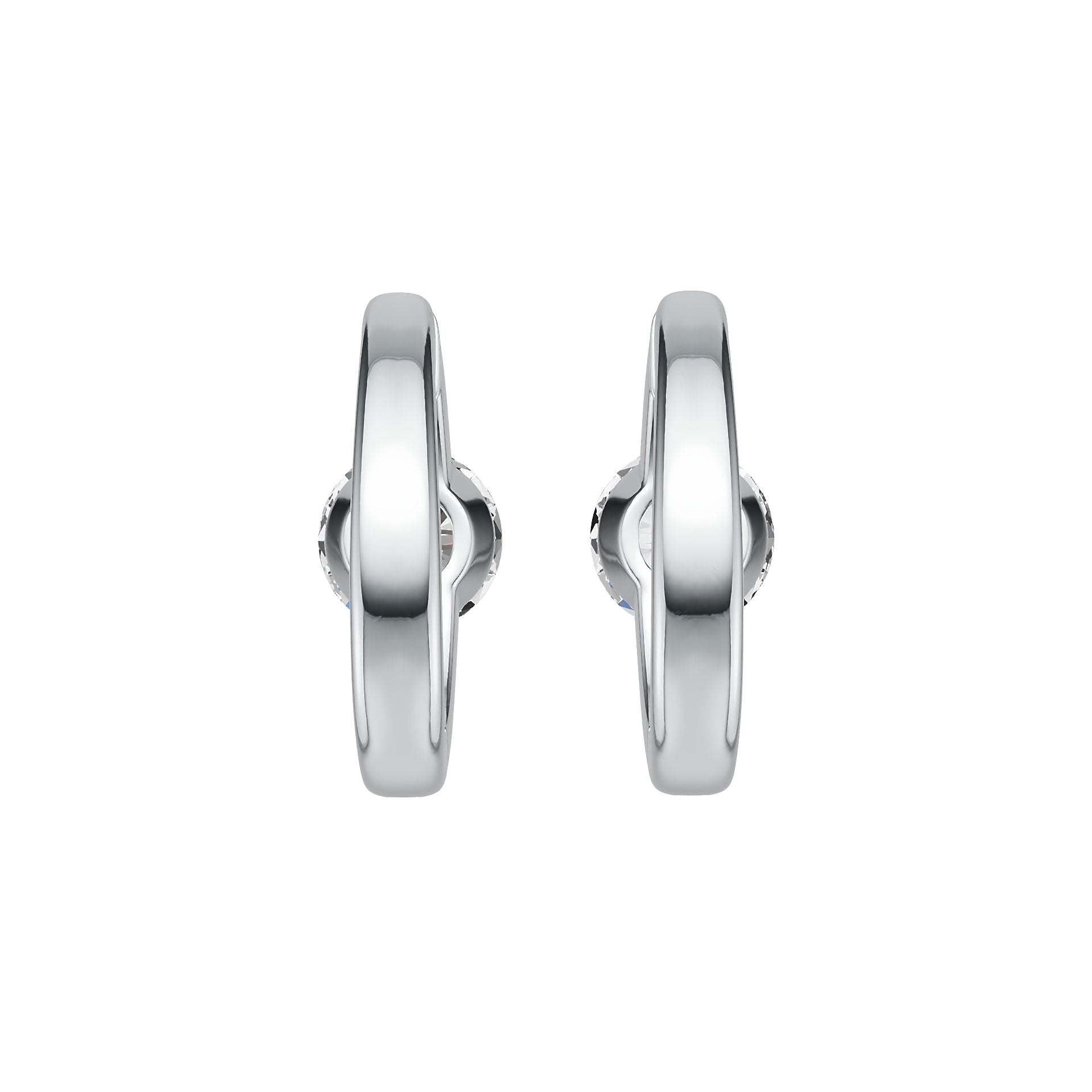 Sterling Silver Semi Mount Earrings Setting Round RD 7x7mm DHJ