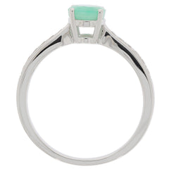 18K Gold Semi Mount Ring Setting Oval OV 8X6mm Diamond Accent Syzjewelry