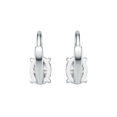 Sterling Silver Semi Mount Earrings Setting Oval OV 8X6mm Leverback DHJ