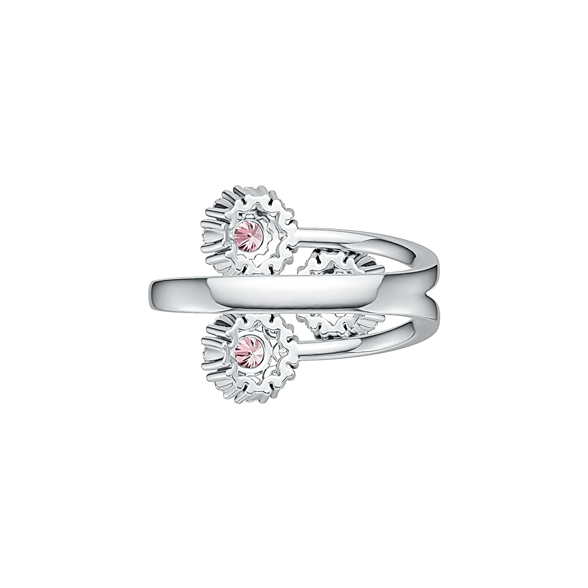 10K Gold Semi Mount Ring Setting Round RD 4x4mm Moissanite Accent DHJ