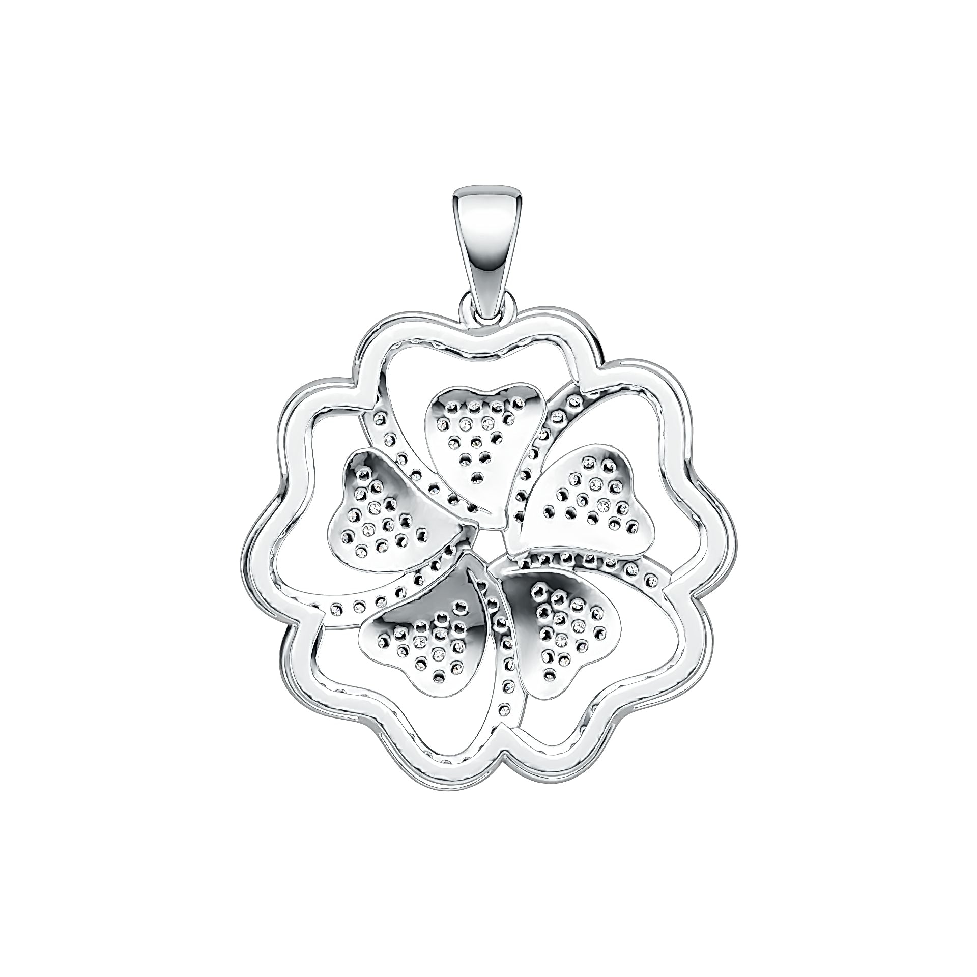 Sterling Silver Semi Mount Pendant Setting Round RD 1.0mm DHJ