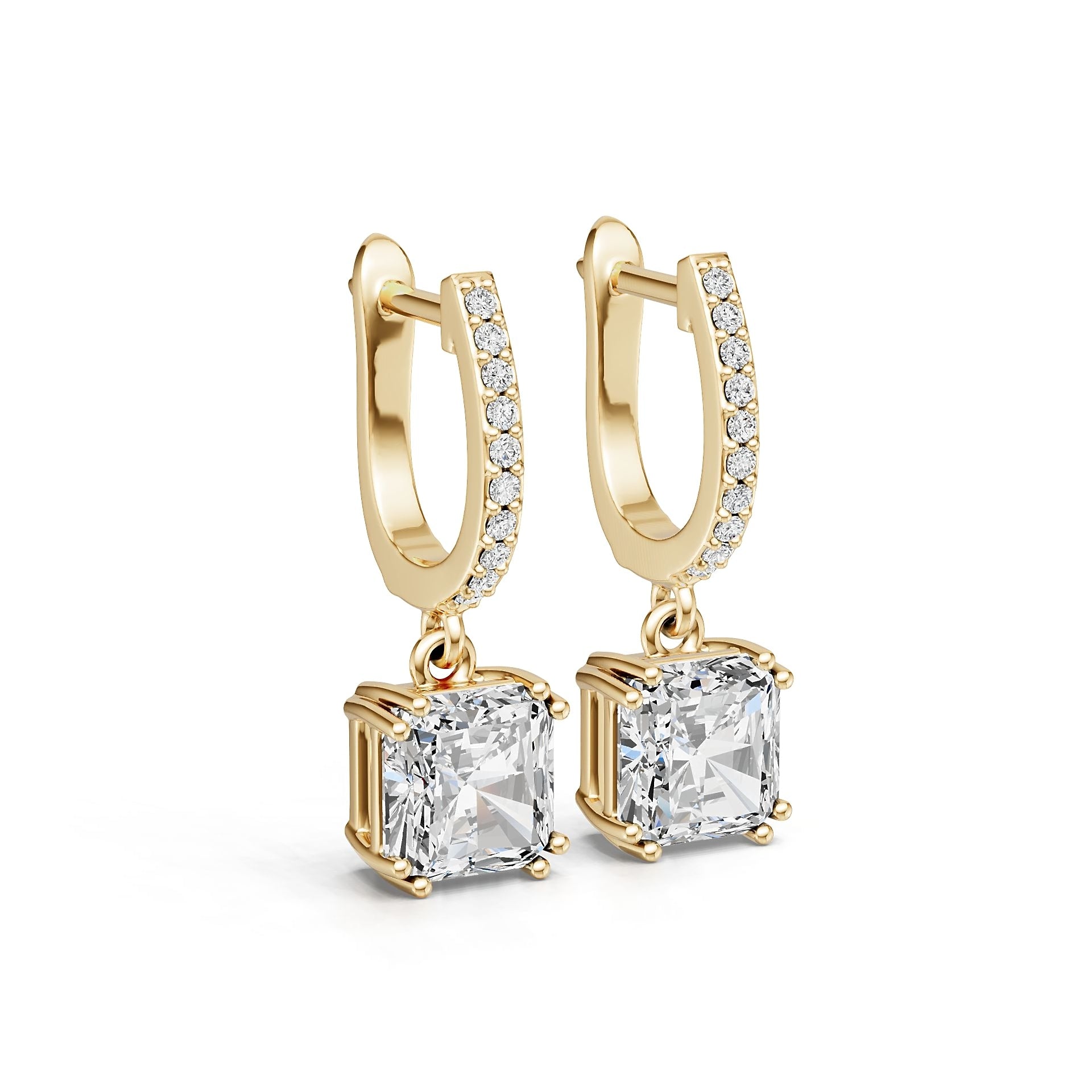 Platinum Semi Mount Earrings Setting Emerald Em 5x7mm Diamond Accent Syz Jewelry