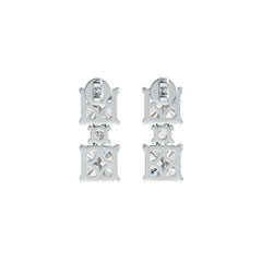 Sterling Silver Semi Mount Earrings Setting Emerald OCT 6X6mm DHJ