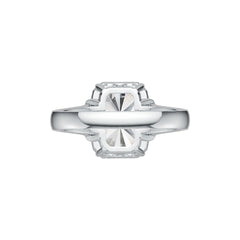 Sterling Silver Semi Mount Ring Setting Cushion CU 14X12mm DHJ