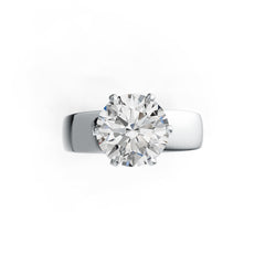 Platinum Semi Mount Ring Setting Round RD 10x10mm Solitaire DHJ