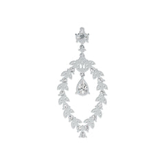 10K Gold Semi Mount Pendant Setting Pear PE 10X7mm with Moissanite Accent DHJ