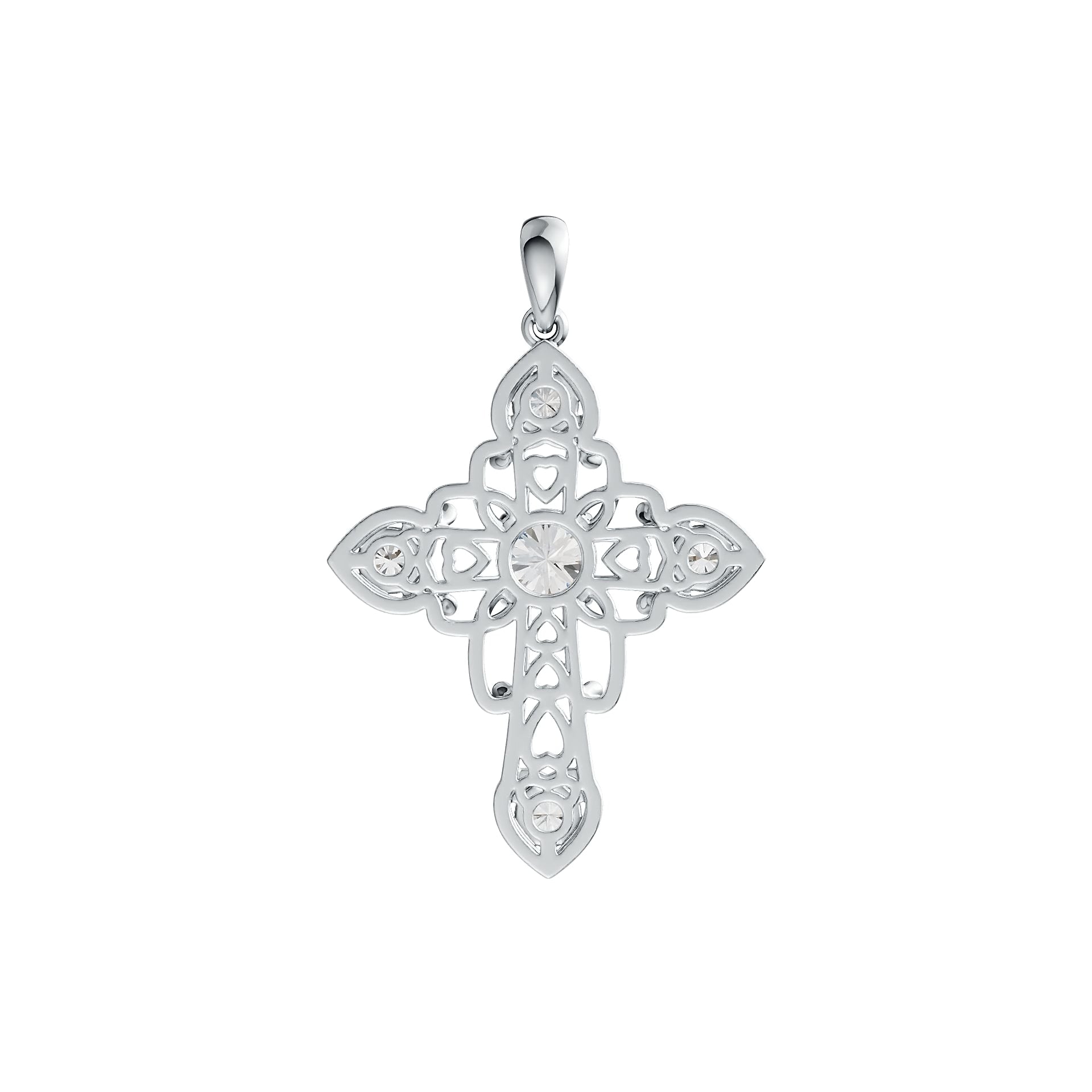 Sterling Silver Semi Mount Pendant Setting Round RD 6x6mm RD 4X4mm DHJ