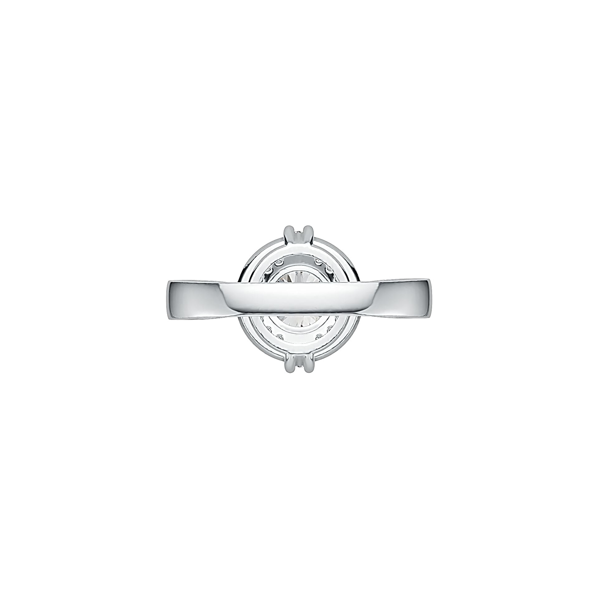 Sterling Silver Semi Mount Ring Setting Round RD 7x7mm Halo - Syzjewelry