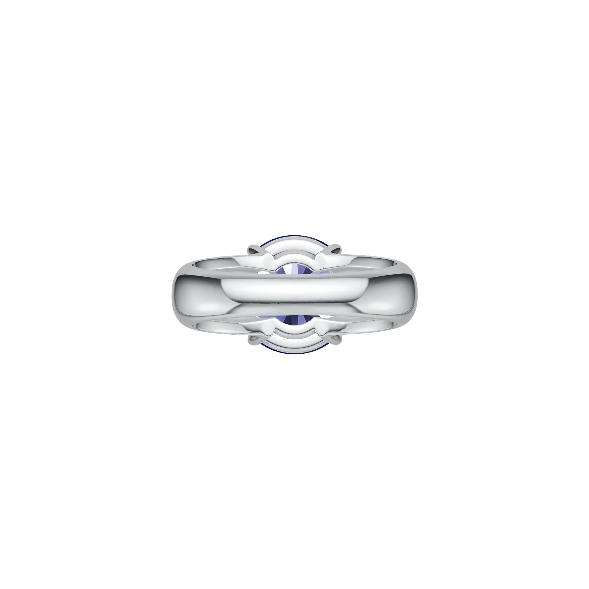 Men's Sterling Silver Semi Mount Ring Setting Round RD 11x11mm Male Syzjewelry