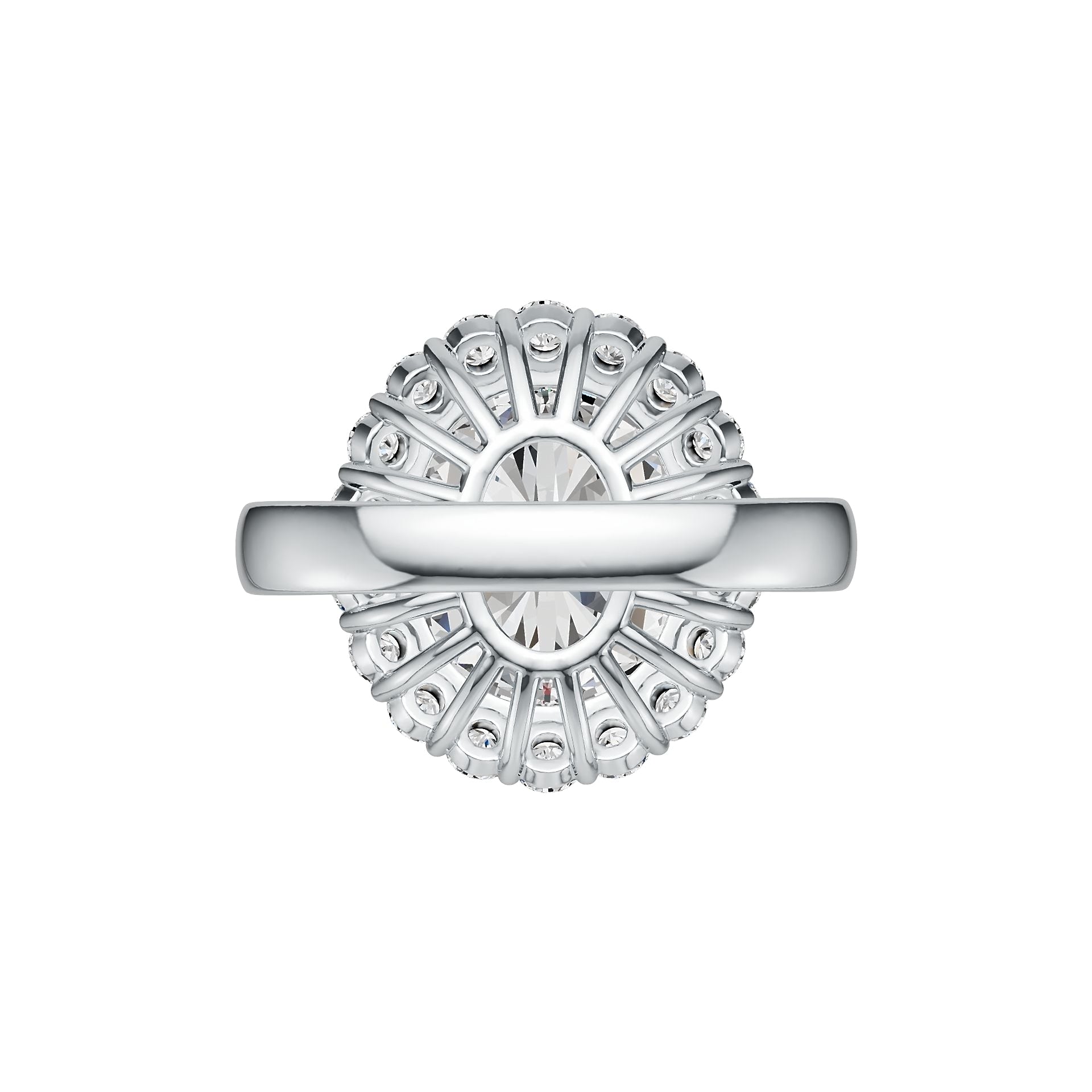 Sterling Silver Semi Mount Ring Setting Oval OV 14X12mm DHJ