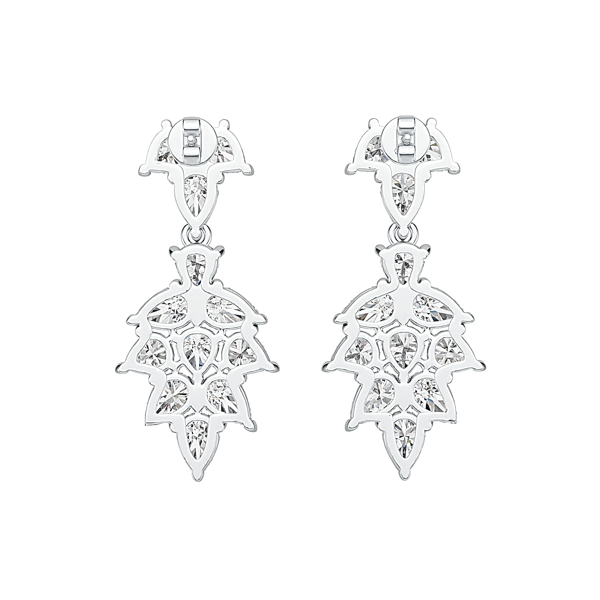 Sterling Silver Semi Mount Earrings Setting Pear PE 6X4mm PE 5X4mm DHJ