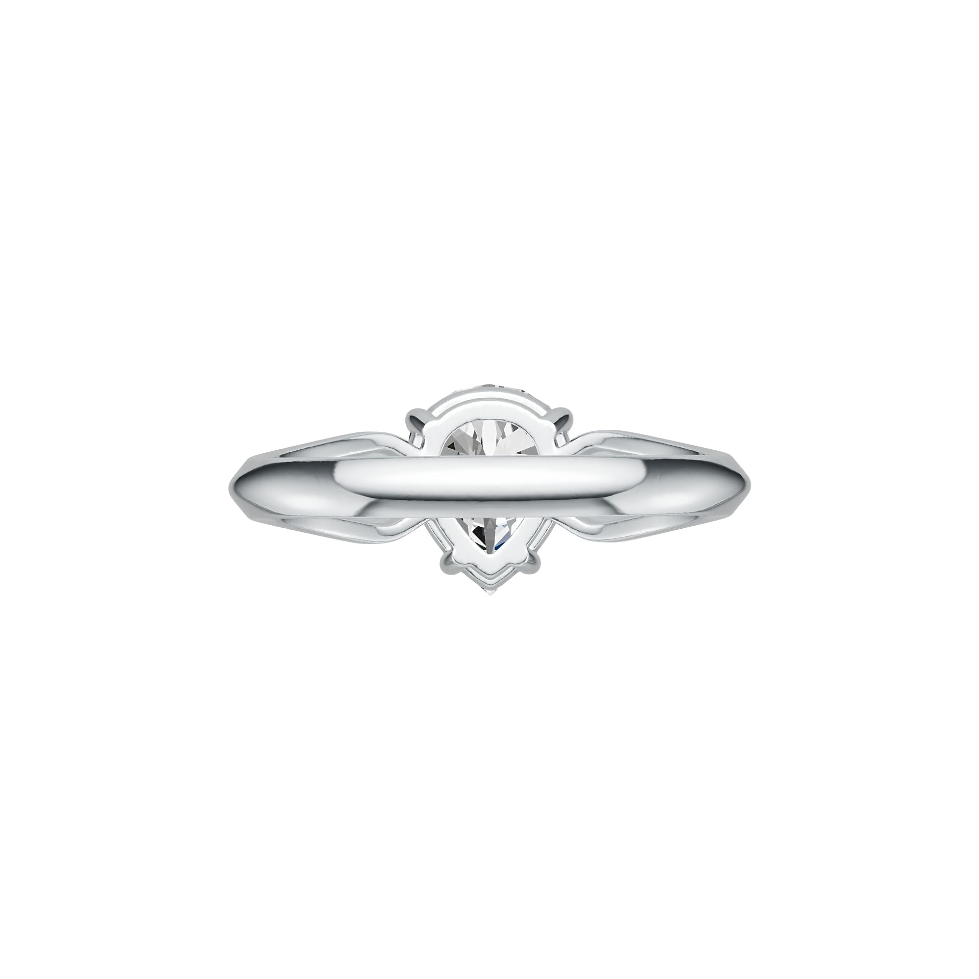 Sterling Silver Semi Mount Ring Setting Pear PE 10X8mm DHJ