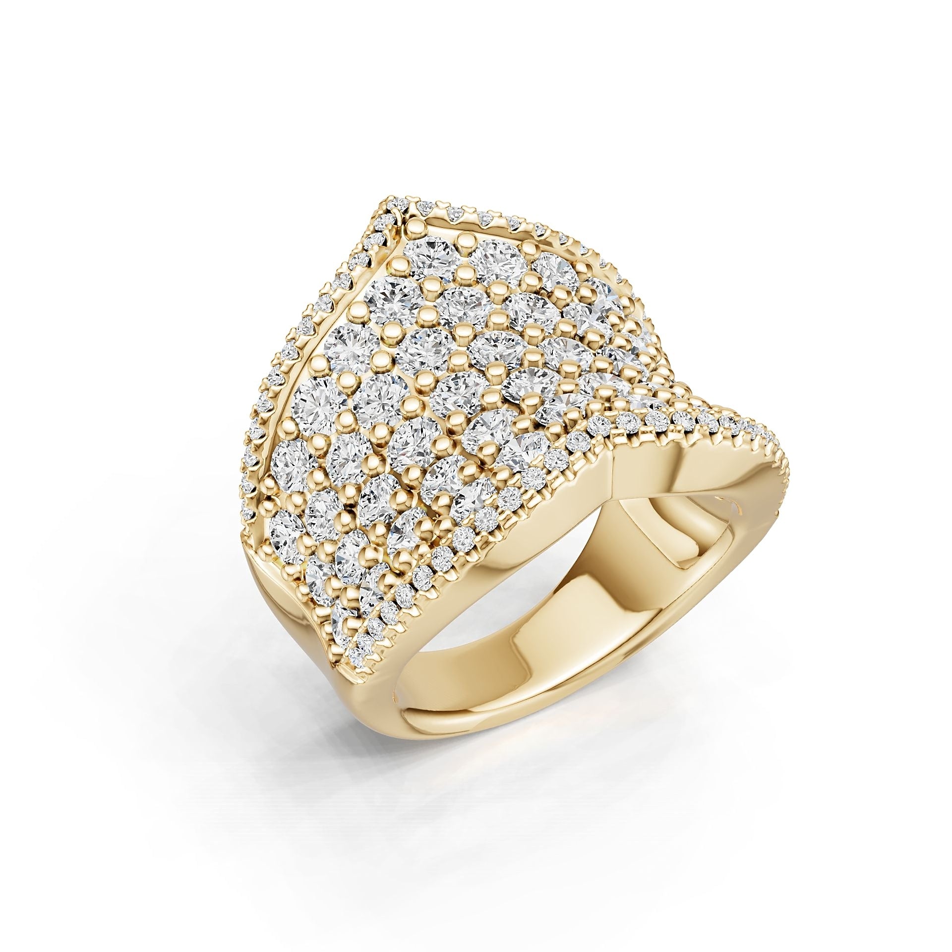 14K Gold Semi Mount Ring Setting Round Ro 6x6mm Diamond Accent Syz Jewelry