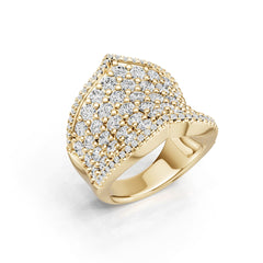 14K Gold Semi Mount Ring Setting Round Ro 6x6mm Diamond Accent Syz Jewelry