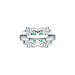 Platinum Semi Mount Ring Setting Oval OV 8X6mm Diamond Accent DHJ