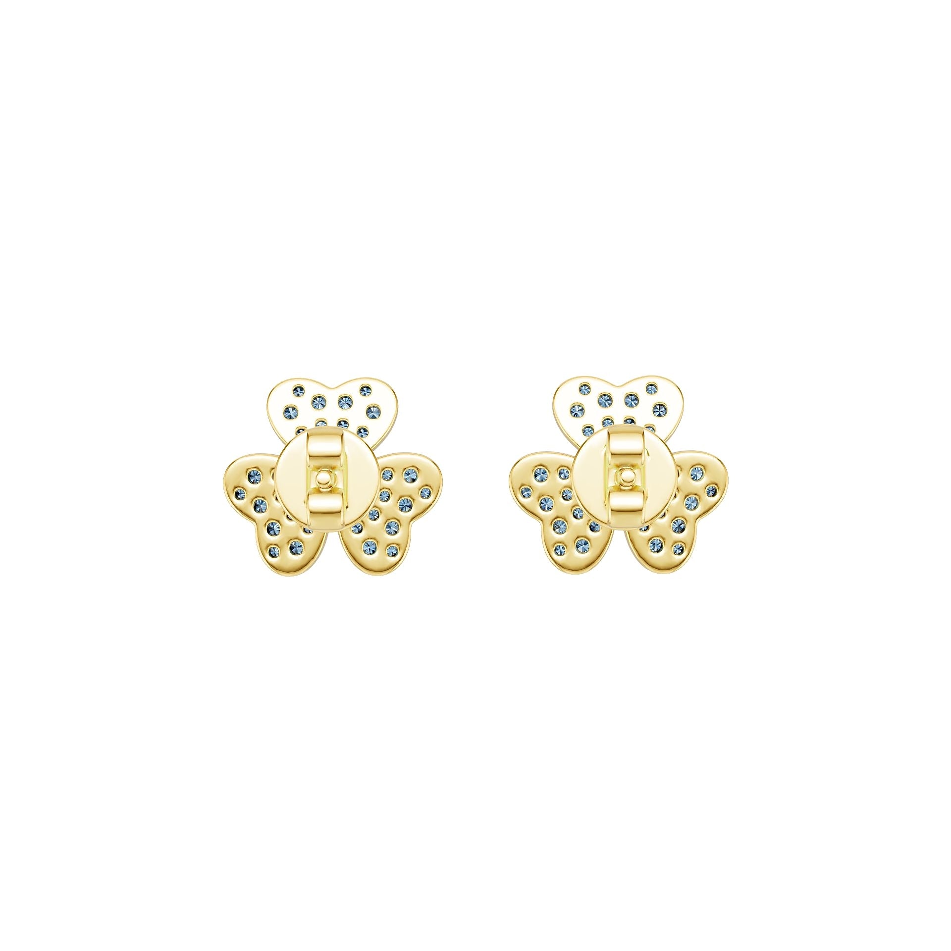 10K 14K Gold or 10K Gold Semi Mount Earrings Setting Round Rd Moissanite Accent Syzjewelry