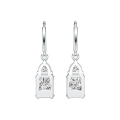 Sterling Silver Semi Mount Earrings Setting Emerald OCT 10X8mm DHJ