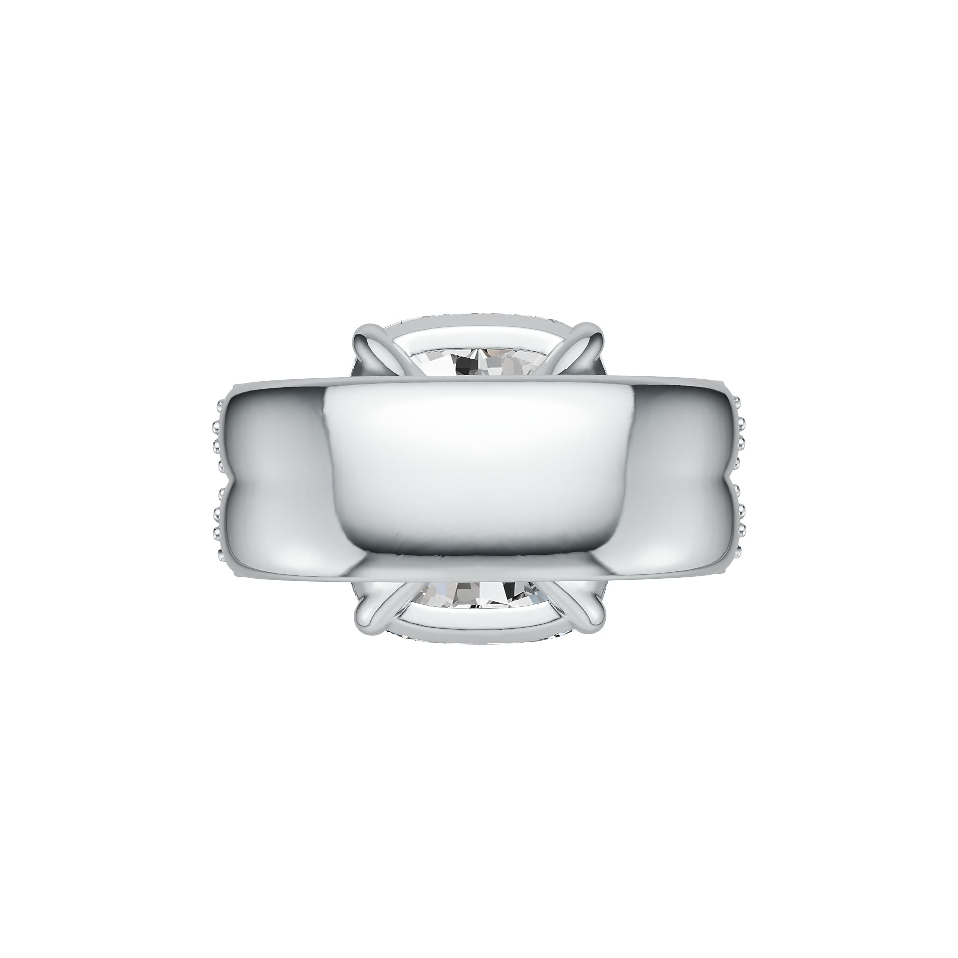 Sterling Silver Semi Mount Ring Setting Cushion CU 14X12mm DHJ