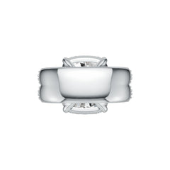 Sterling Silver Semi Mount Ring Setting Cushion CU 14X12mm DHJ
