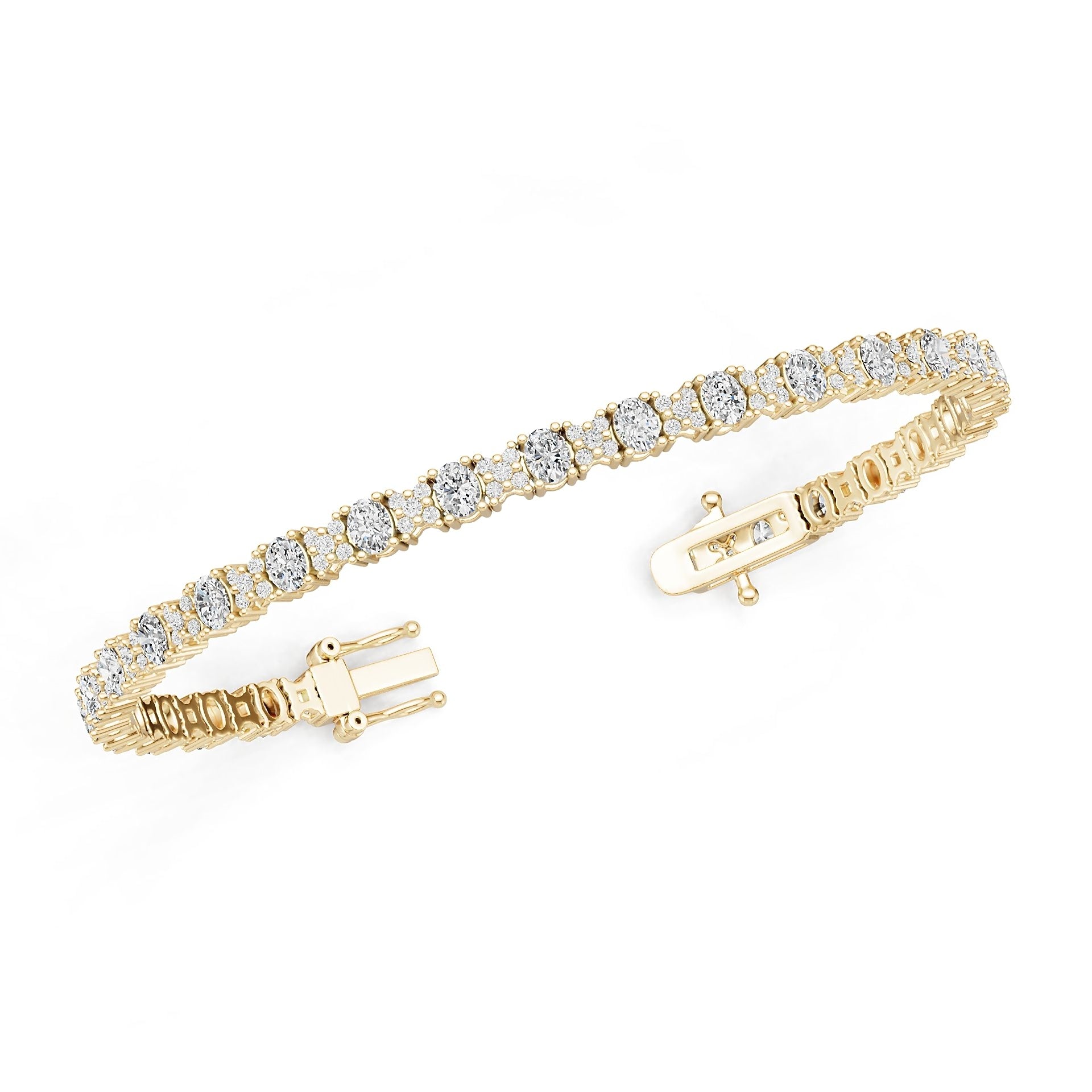 Platinum Semi Mount Bracelet Setting Round Ro 4x3mm Diamond Accent Syz Jewelry