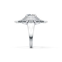 10K Gold Semi Mount Ring Setting Oval OV 10X8mm Starburst Cocktail Moissanite Accent DHJ