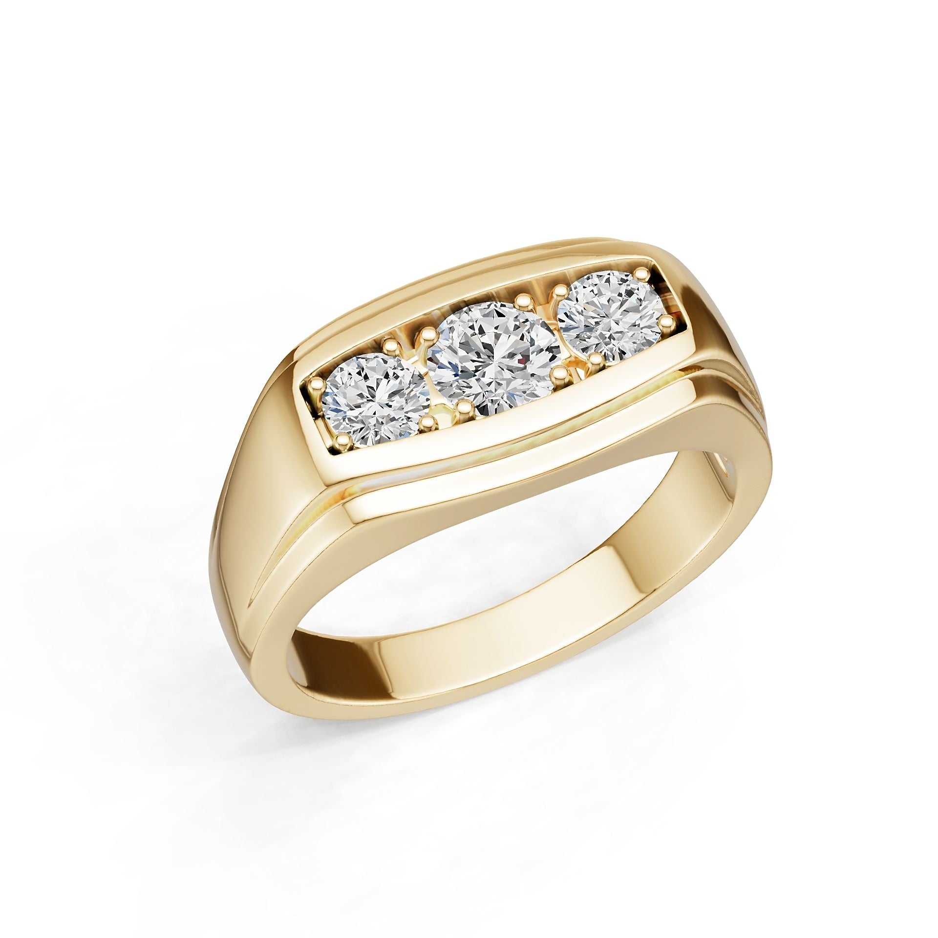 10K Gold Semi Mount Ring Setting Round Ro 5x5mm Moissanite Accent Syz Jewelry