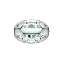 Sterling Silver Semi Mount Ring Setting Oval OV 13X11MM PE 5X3MM DHJ