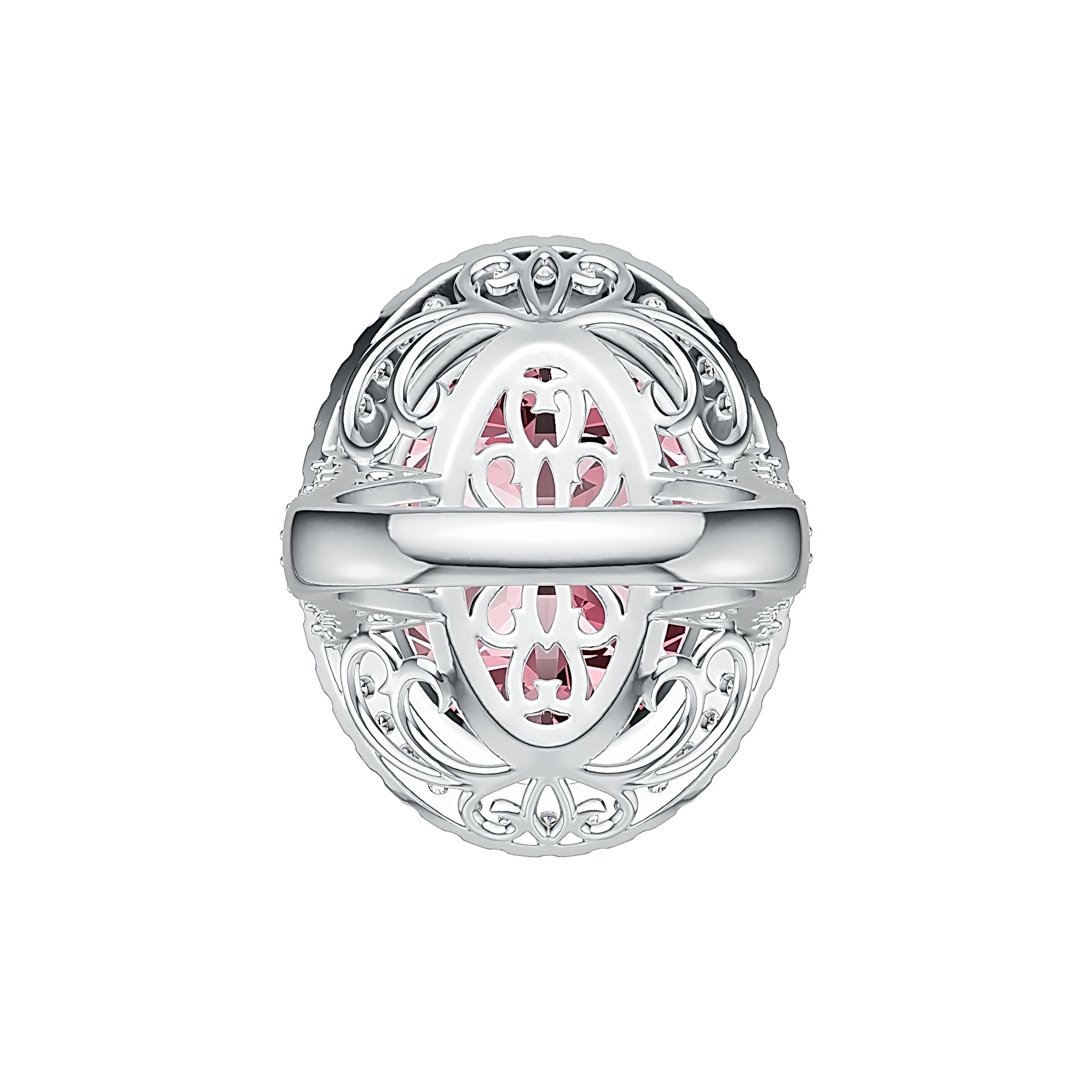 Sterling Silver Semi Mount Ring Setting Oval OV 24x19mm DHJ