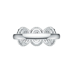 Sterling Silver Semi Mount Ring Setting Oval OV 6X4mm with White Topaz Syzjewelry