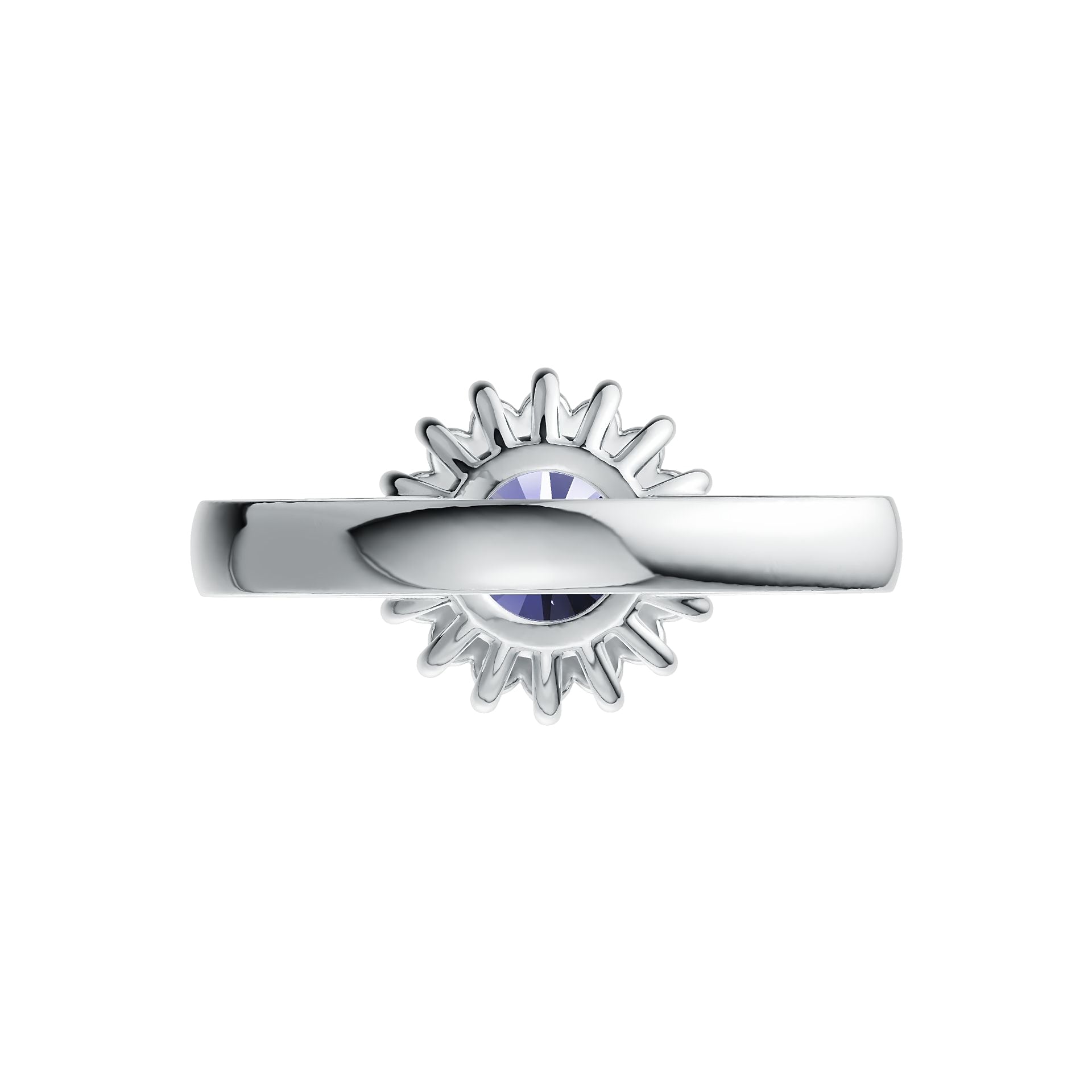 Sterling Silver Semi Mount Ring Setting Round RD 7X7mm Halo Syzjewelry