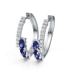 Platinum Semi Mount Earrings Setting Oval Ov 5x3mm Syz Jewelry