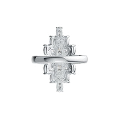 10K Gold Semi Mount Ring Setting Oval OV 5x3mm Moissanite Accent DHJ