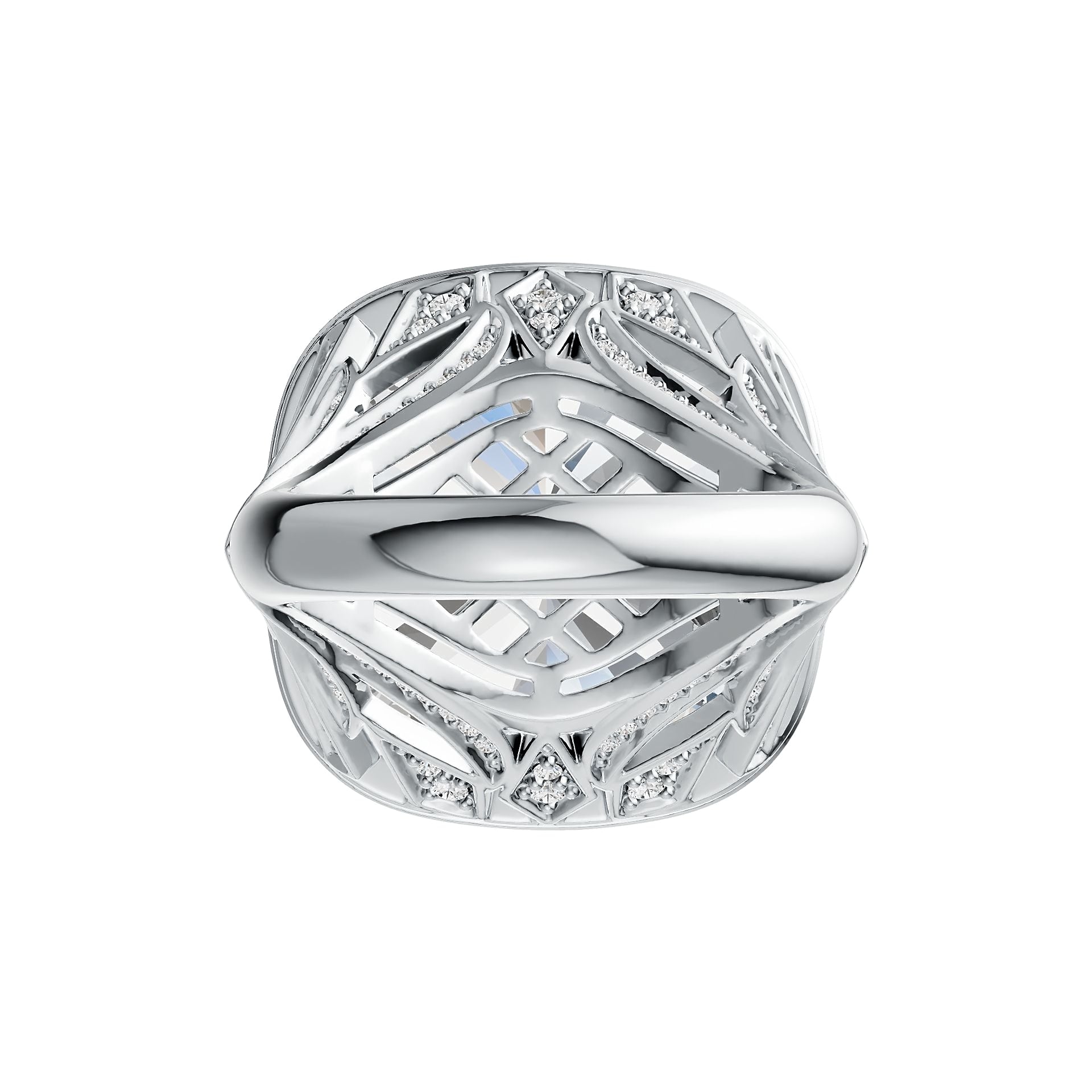 Sterling Silver Semi Mount Ring Setting Cushion CU 18X18mm DHJ