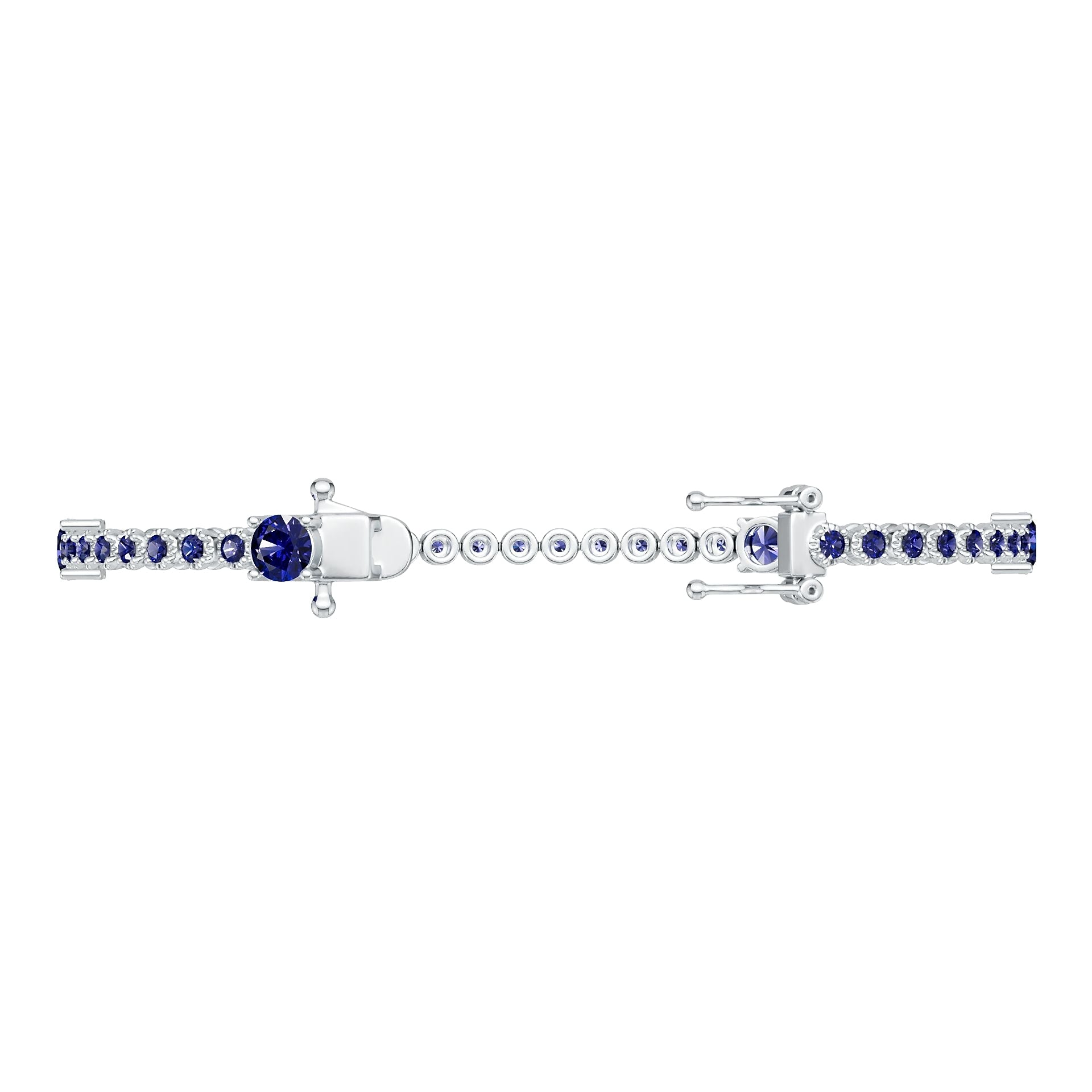 Sterling Silver Semi Mount Bracelet Setting Round RD 5x5mm DHJ