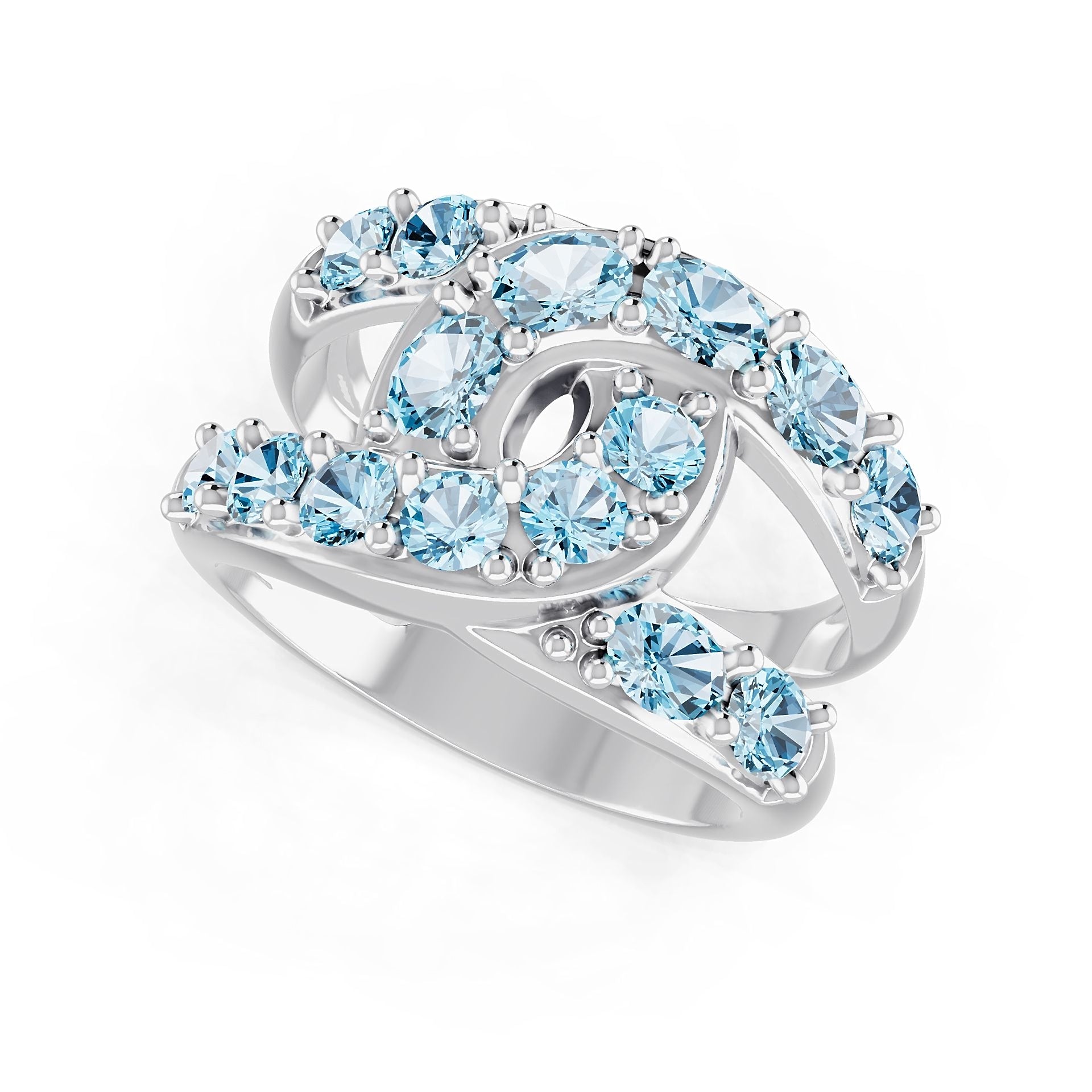 Platinum Semi Mount Ring Setting Oval Ov 4x3mm Diamond Accent Syz Jewelry