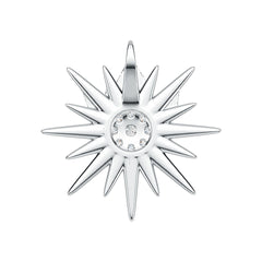 Platinum Pendant Starburst Theme with or Moissanite Diamond Accent DHJ