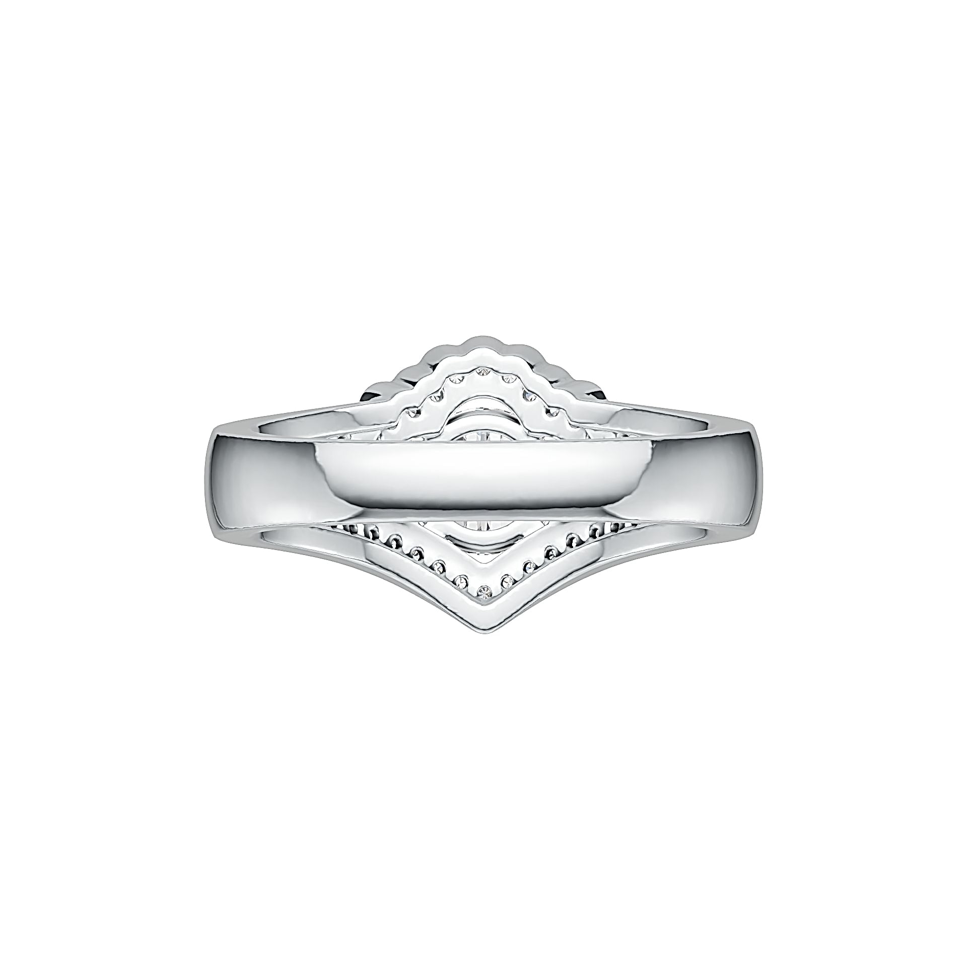 Sterling Silver Semi Mount Ring Setting Round RD 6x6mm DHJ