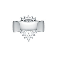 Sterling Silver Cluster Ring Pear-Shaped with White Topaz or Moissanite DHJ