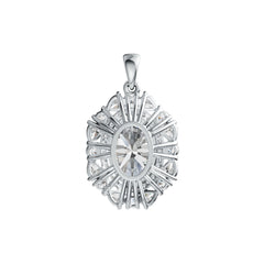 Sterling Silver Semi Mount Pendant Setting Oval OV 14X10mm DHJ