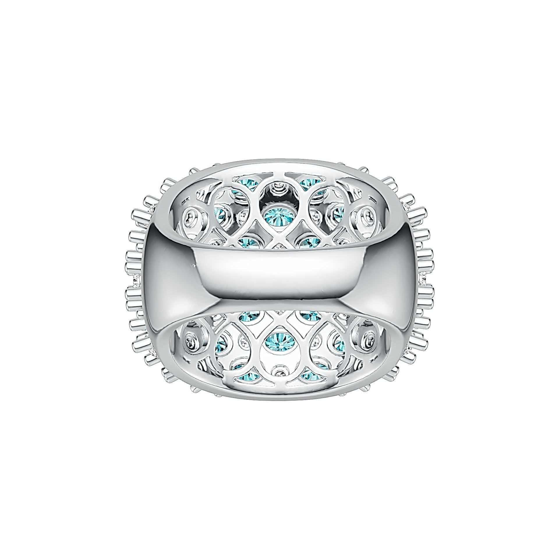 18K Gold Statement Ring with or Moissanite Diamond Accent DHJ