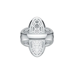 Sterling Silver Semi Mount Ring Setting Round RD 1.1mm DHJ