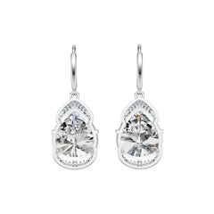 10K Gold Semi Mount Earrings Setting Pear PE 14X12mm Moissanite Accent DHJ
