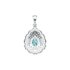 Sterling Silver Semi Mount Pendant Setting Pear PE 8x6mm DHJ