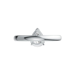 18K Gold Semi Mount Ring Setting Pear PE 10X8mm Solitaire DHJ