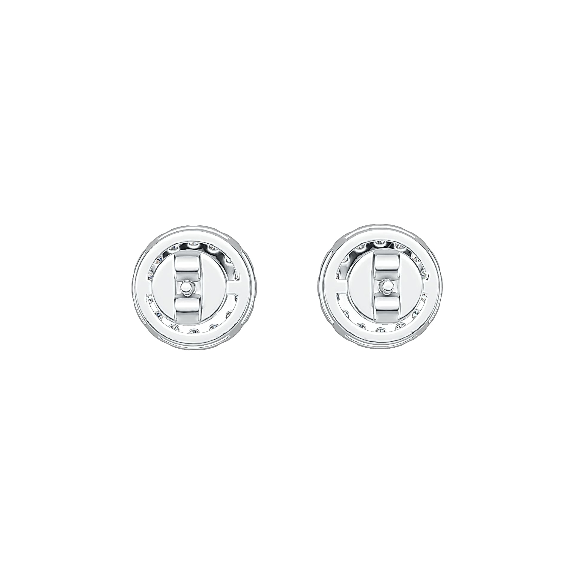 Sterling Silver Semi Mount Earrings Setting Round RD 5x5mm DHJ