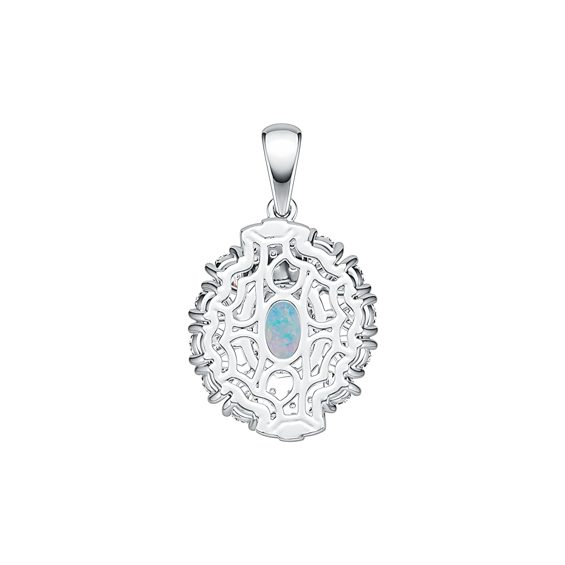 Sterling Silver Semi Mount Pendant Setting Oval OV 7X5mm DHJ