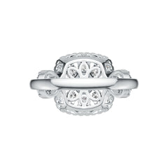 14K Gold Semi Mount Ring Setting Round RD 5x5mm Diamond Accent DHJ
