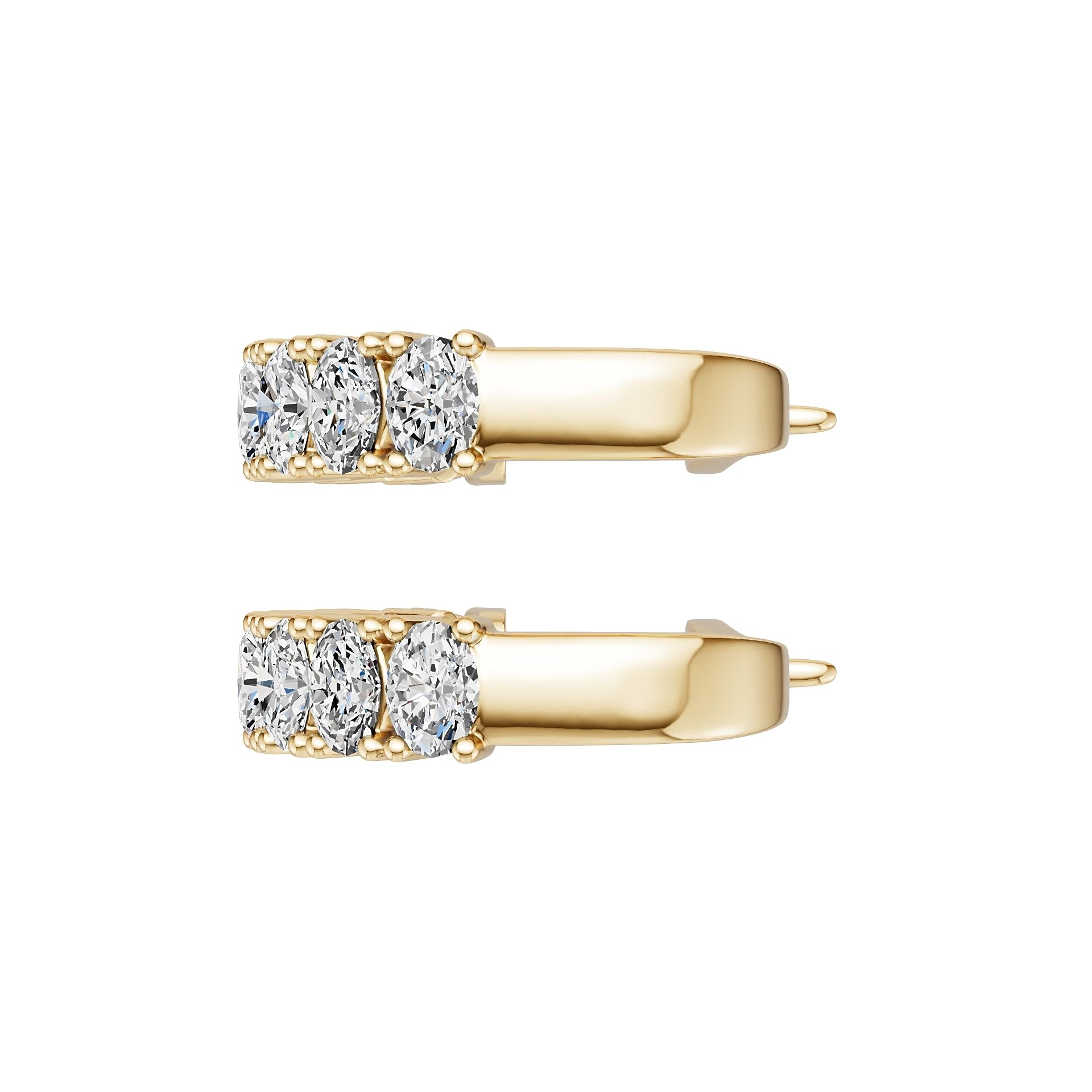 Sterling Silver Semi Mount Earrings Setting Oval Ov 4x3mm DHJ