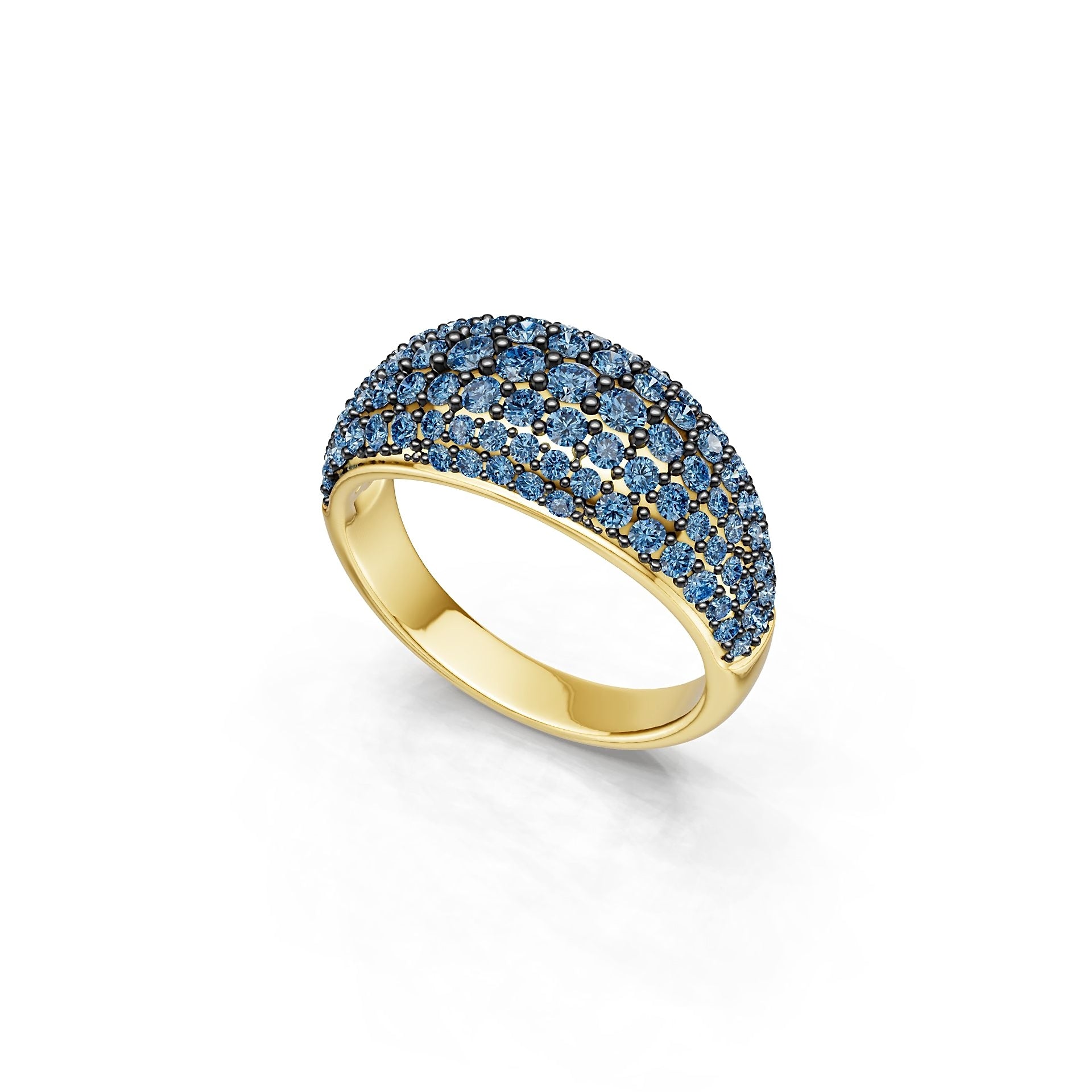 10K 14K Gold or 14K Gold Semi Mount Ring Setting Round Rd Diamond Accent Syzjewelry